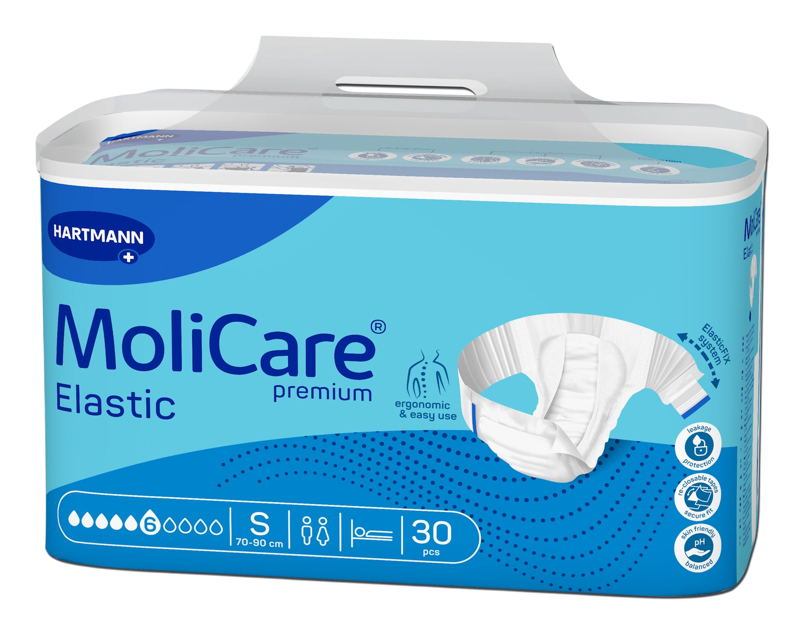 Molicare Hartmann 安加適 紙尿片 Elastic Tape Diapers 細碼 彈性金裝 9 Drops 德國