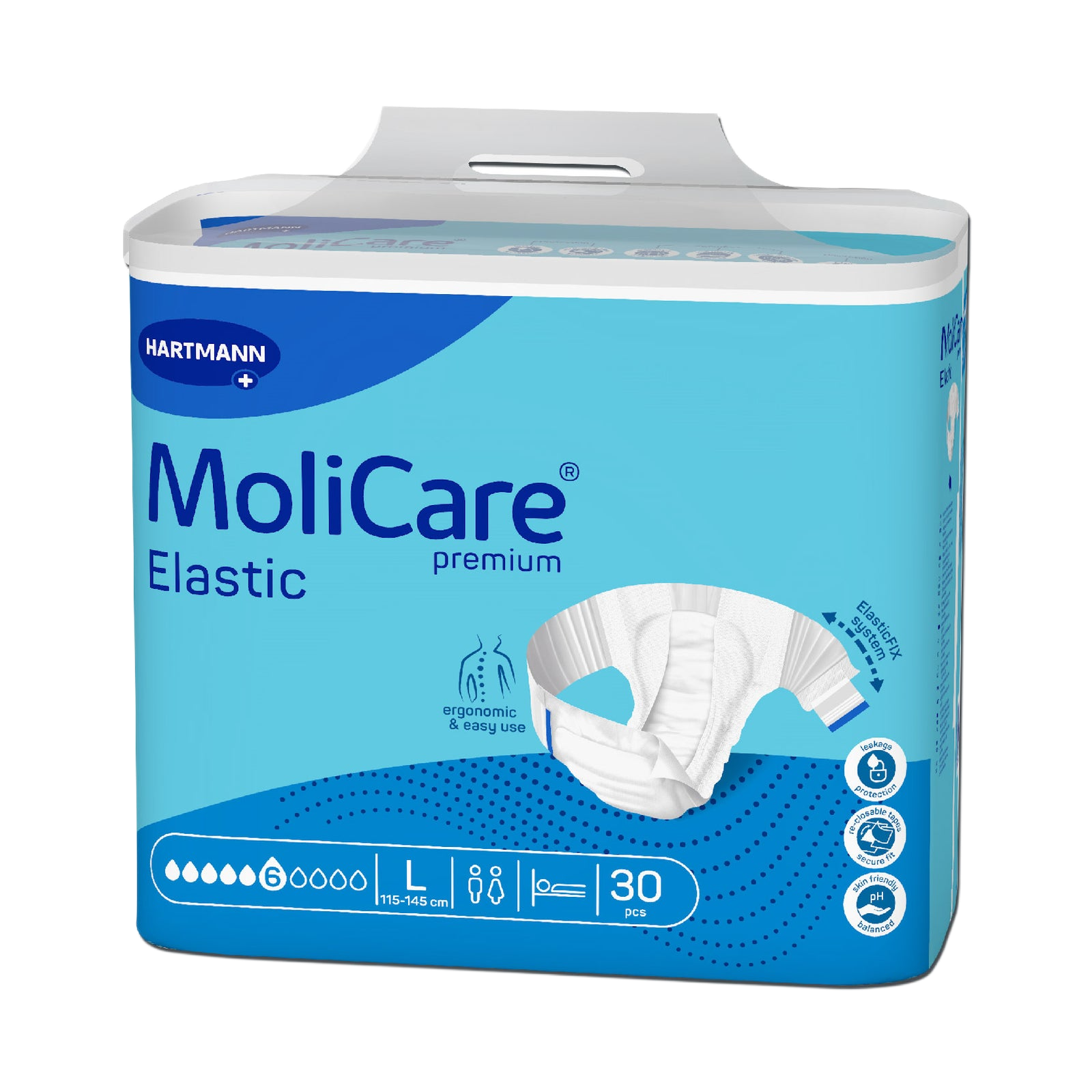 Molicare Hartmann 安加適 紙尿片 Elastic Tape Diapers 大碼 彈性金裝 9 Drops 德國